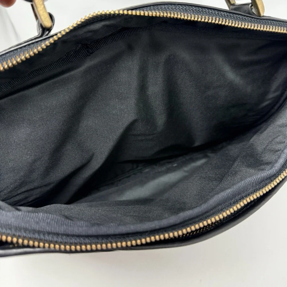 Frye Logan Black Leather Top Handle Briefcase Flap Messenger Laptop Bag Men's